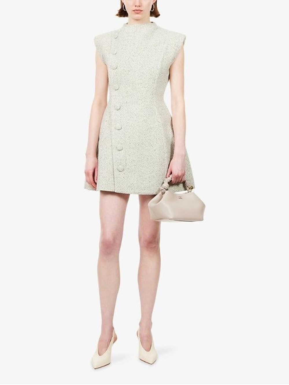 Odd Muse Grey Tweed structured mini dress